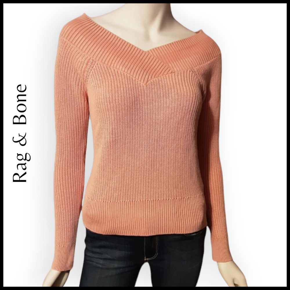 Rag & Bone Dawn Pink Knit Sweater Womens Small - Picture 2 of 11
